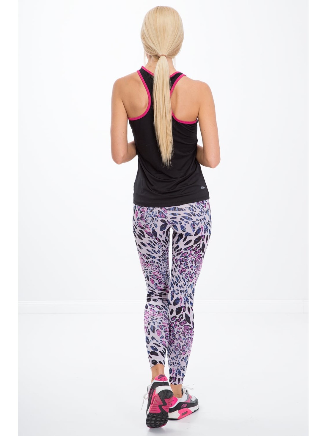 Lila Sportleggings mit Leopardenmuster H006 - Online-Shop - Boutique